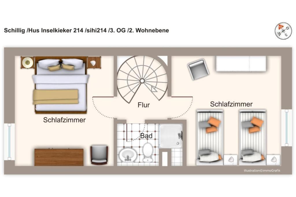 Ferienwohnung Hus Inselkieker Hus Inselkieker 214 Schillig Exterior foto
